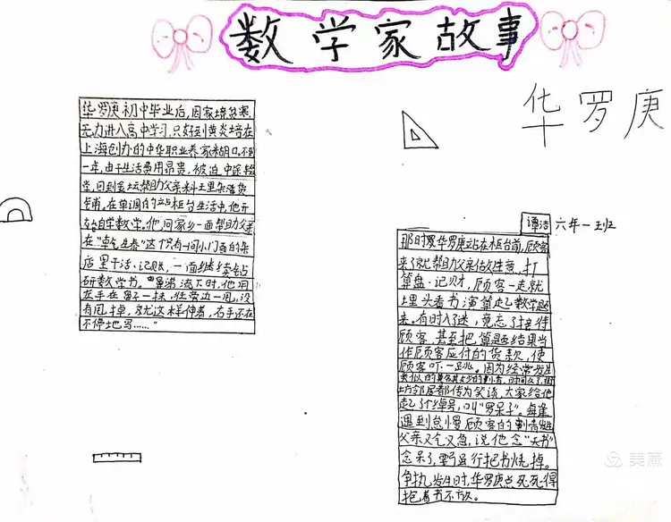 数学家故事会——6.1班数学拓展作业